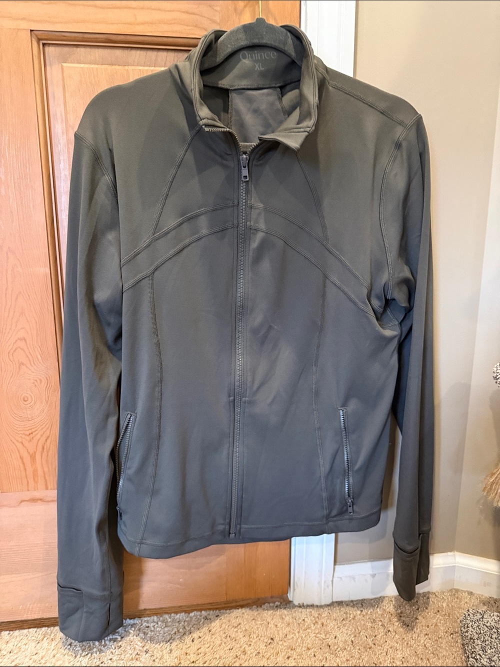 Quince Women’s Lightweight Full-Zip Jacket - Olive